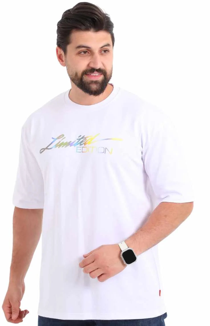 تيشيرت بوليفار الأبيض اوفر سايز