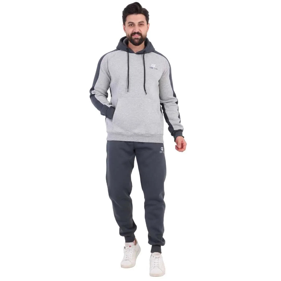 Men’s Melton Tracksuit Light Grey × Dark Grey