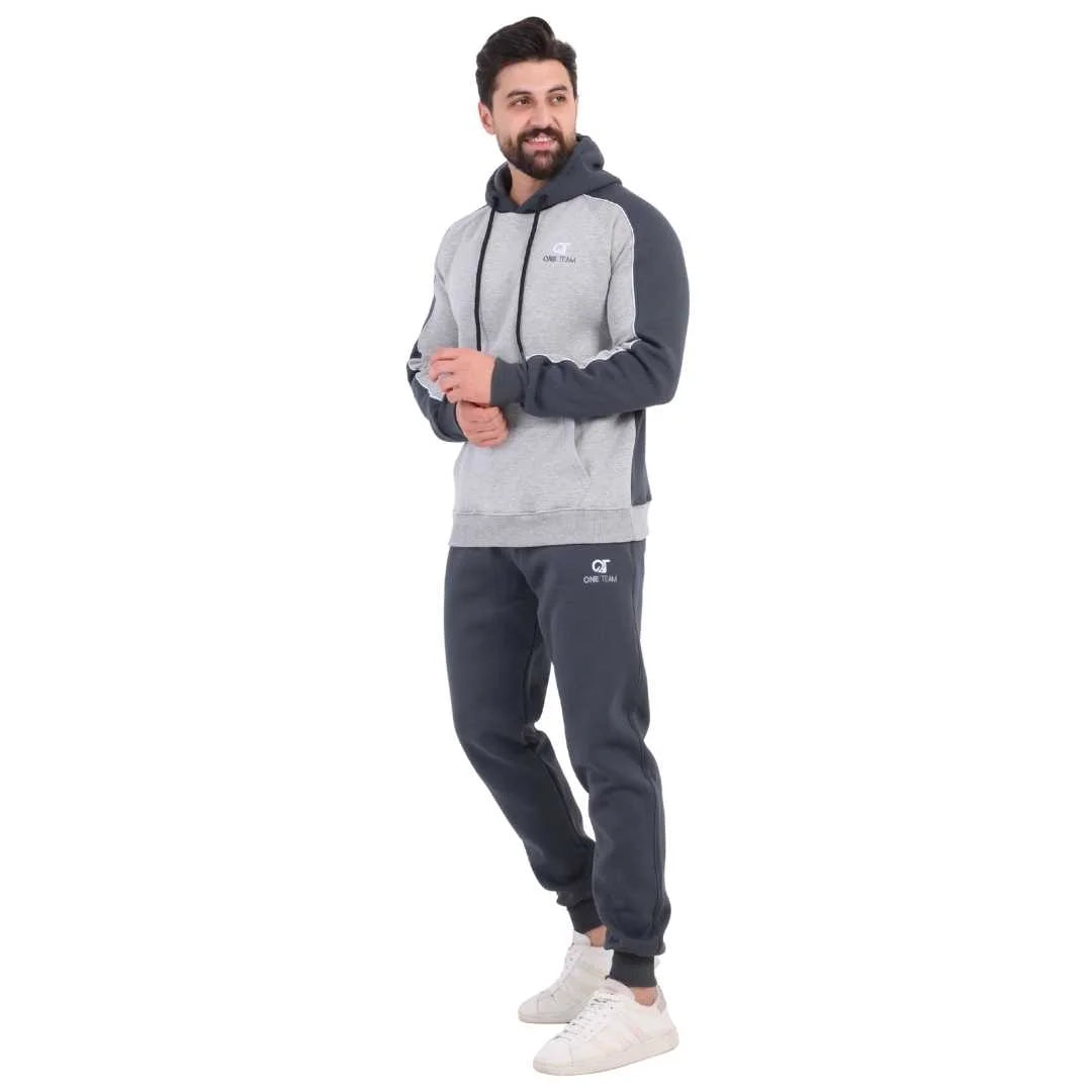Men’s Melton Tracksuit Light Grey × Dark Grey