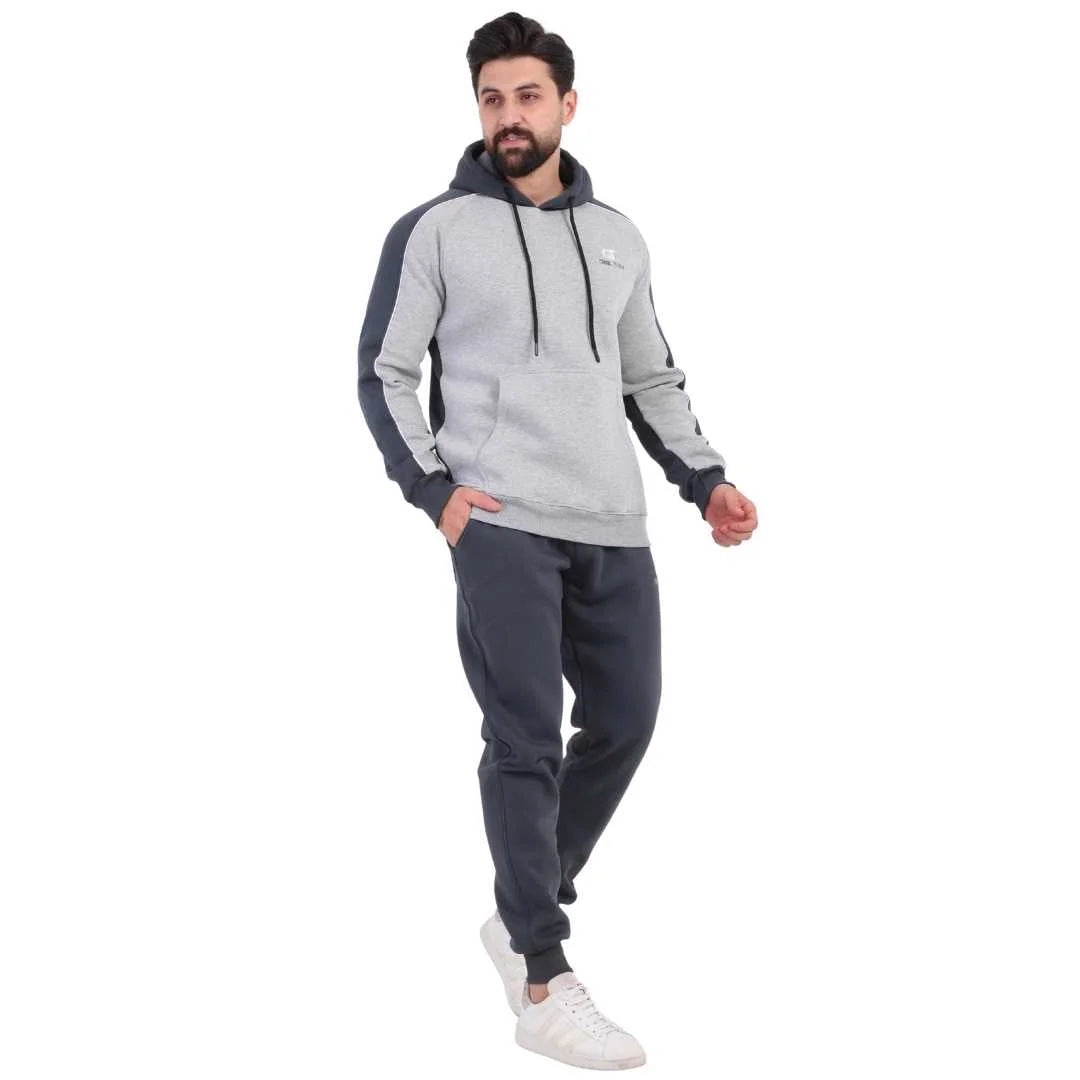 Men’s Melton Tracksuit Light Grey × Dark Grey