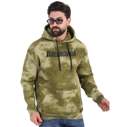 Hooded Melton Textured Olive