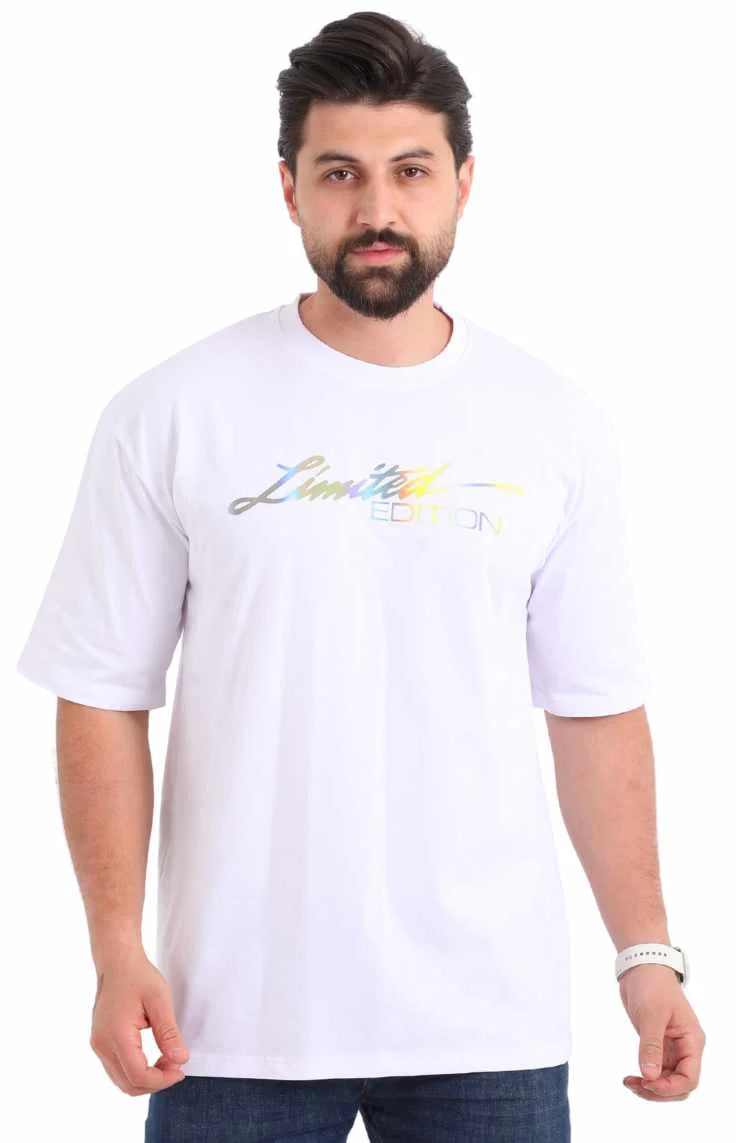 تيشيرت بوليفار الأبيض اوفر سايز