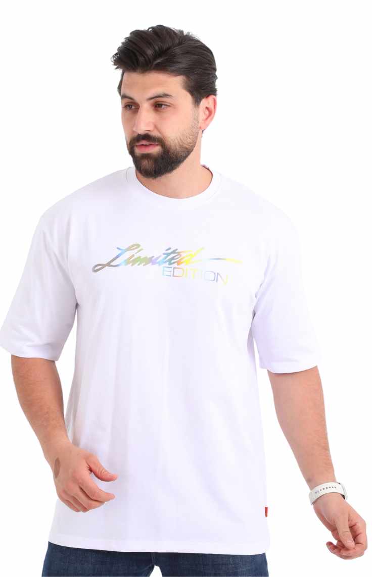 تيشيرت بوليفار الأبيض اوفر سايز