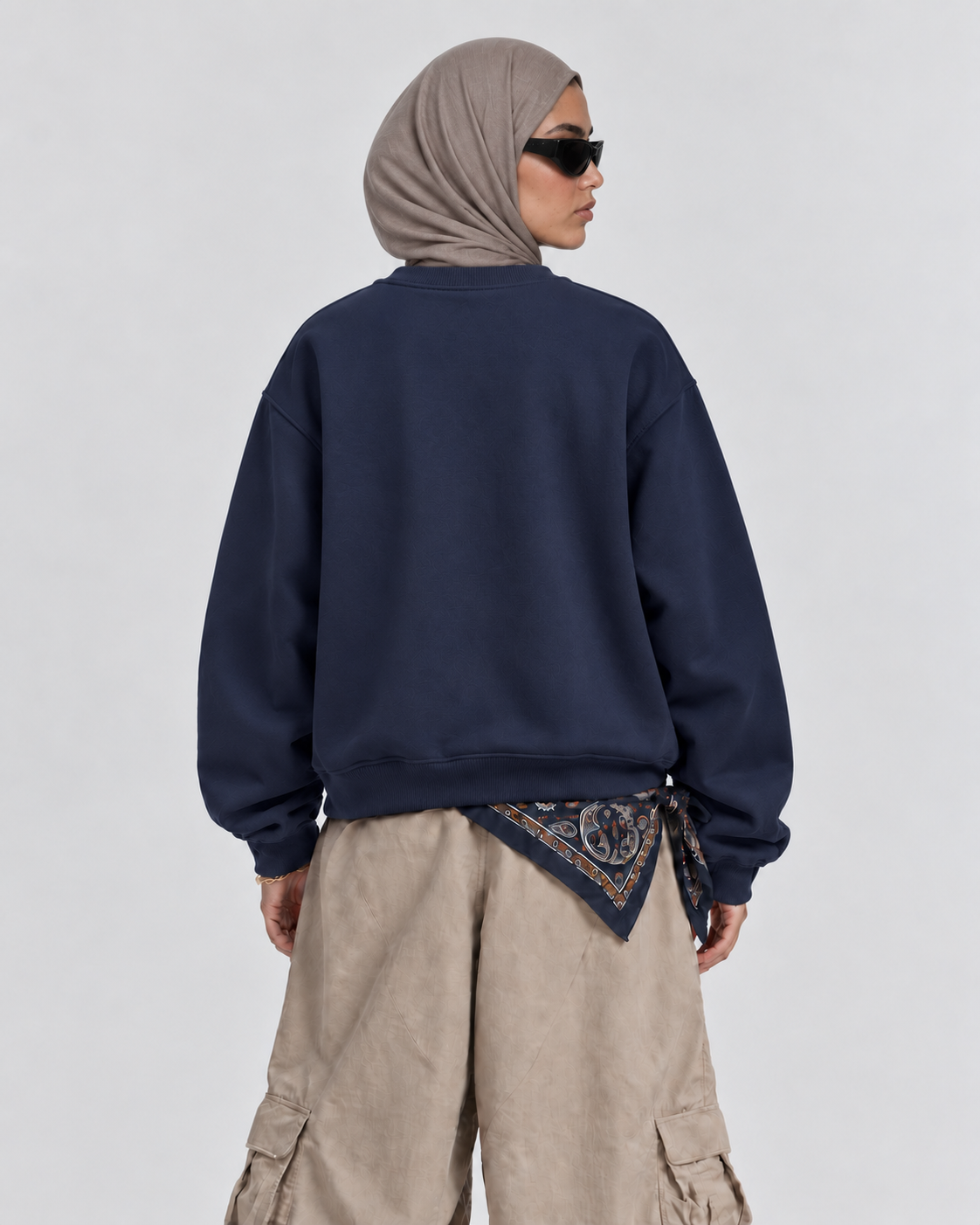 Boxy Regular Fit Crewneck in Blue