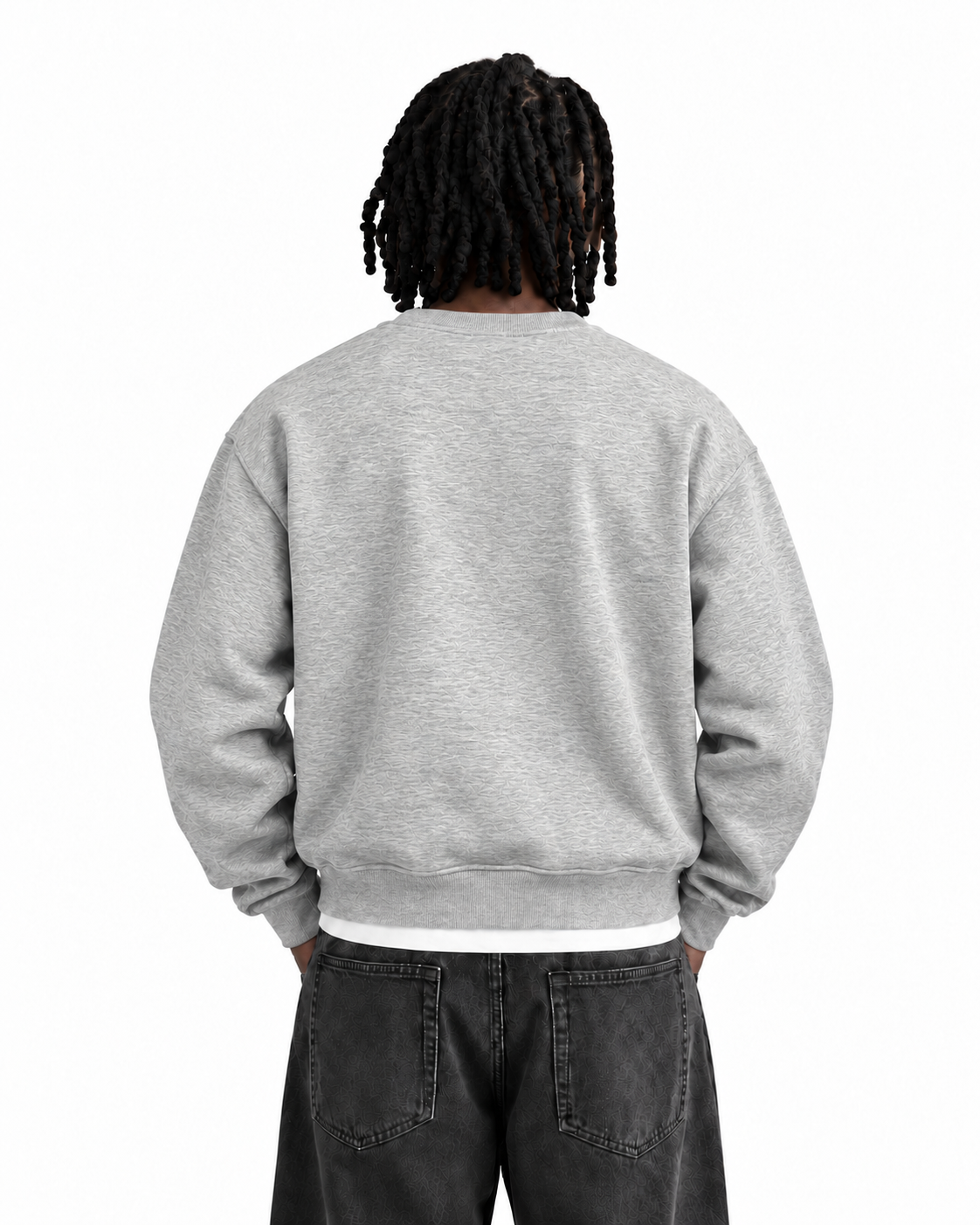 Boxy Regular Fit Crewneck in Gray