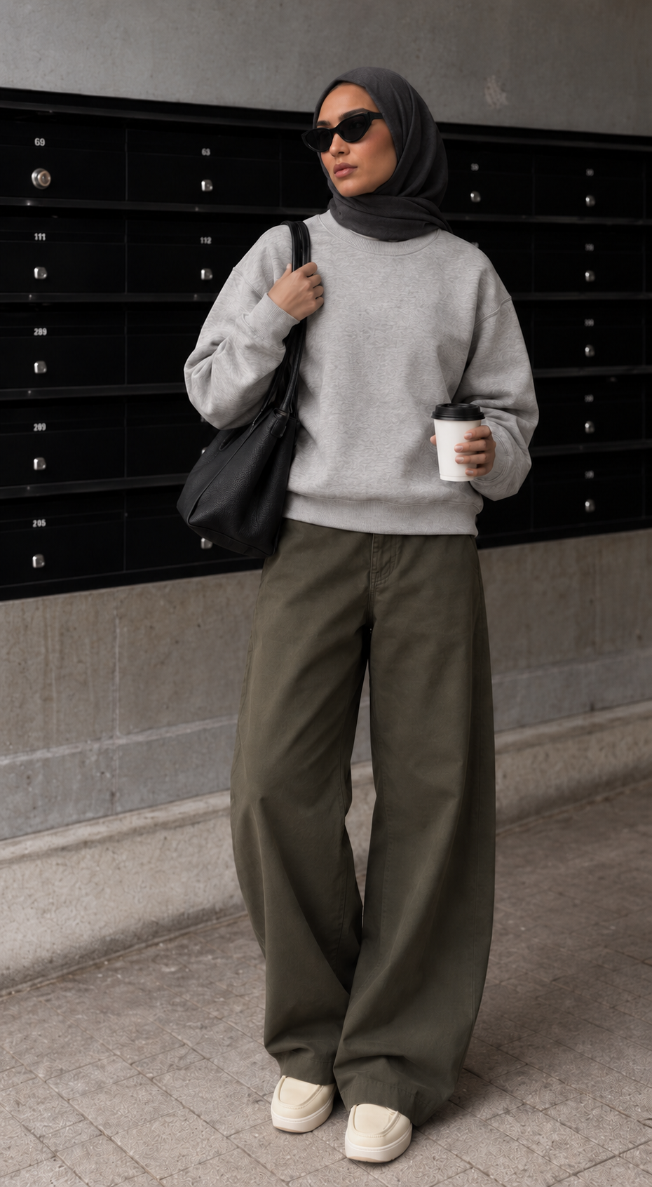 Boxy Regular Fit Crewneck in Gray