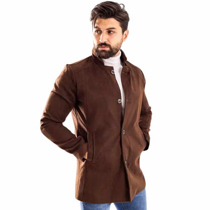 Brown Wool Half Coat