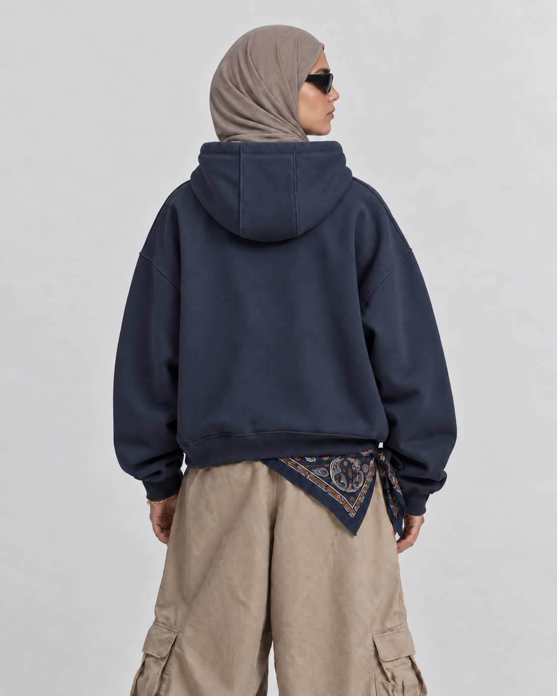 Boxy Oversized Hoodie in Blue
