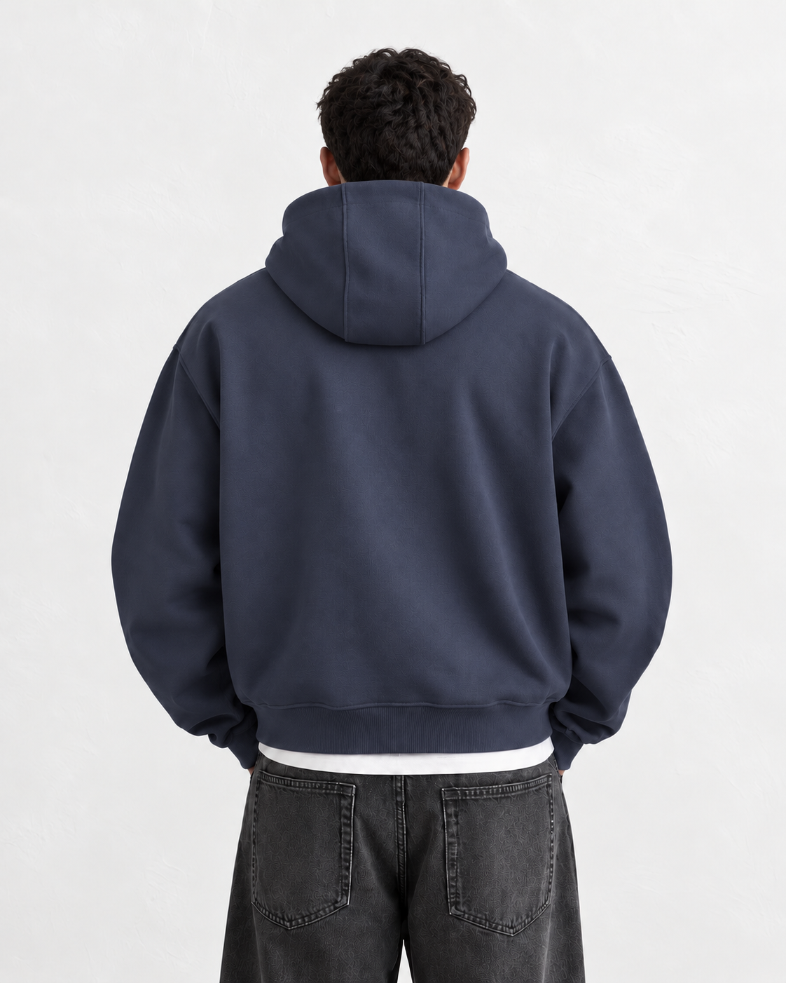 Boxy Oversized Hoodie in Blue