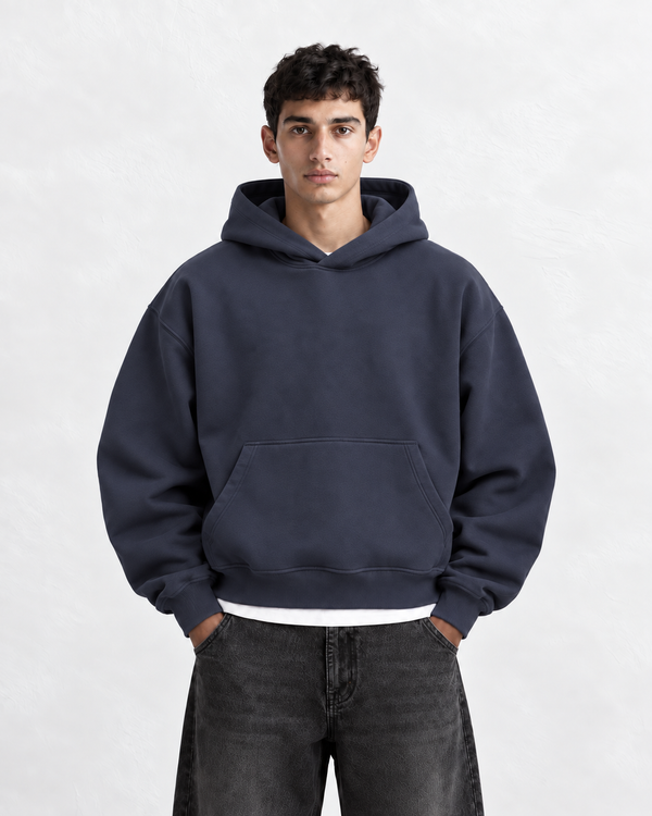 Boxy Oversized Hoodie in Blue