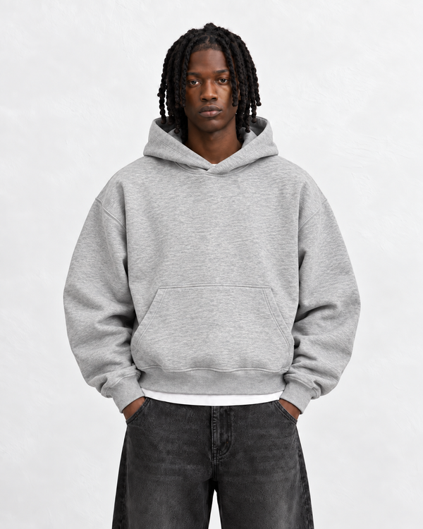 Boxy Oversized Hoodie in Gray