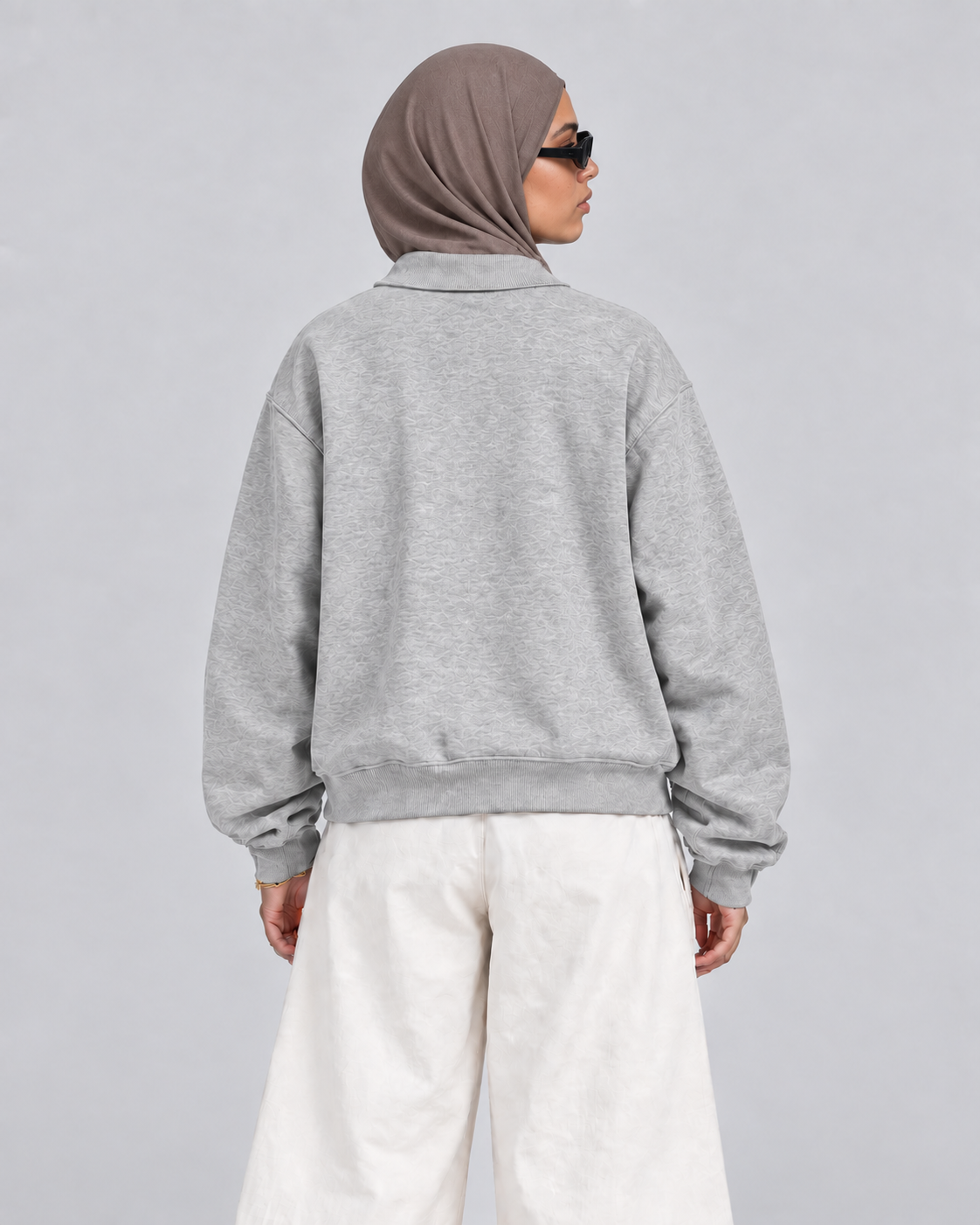 Boxy Regular Fit Crewneck in Gray