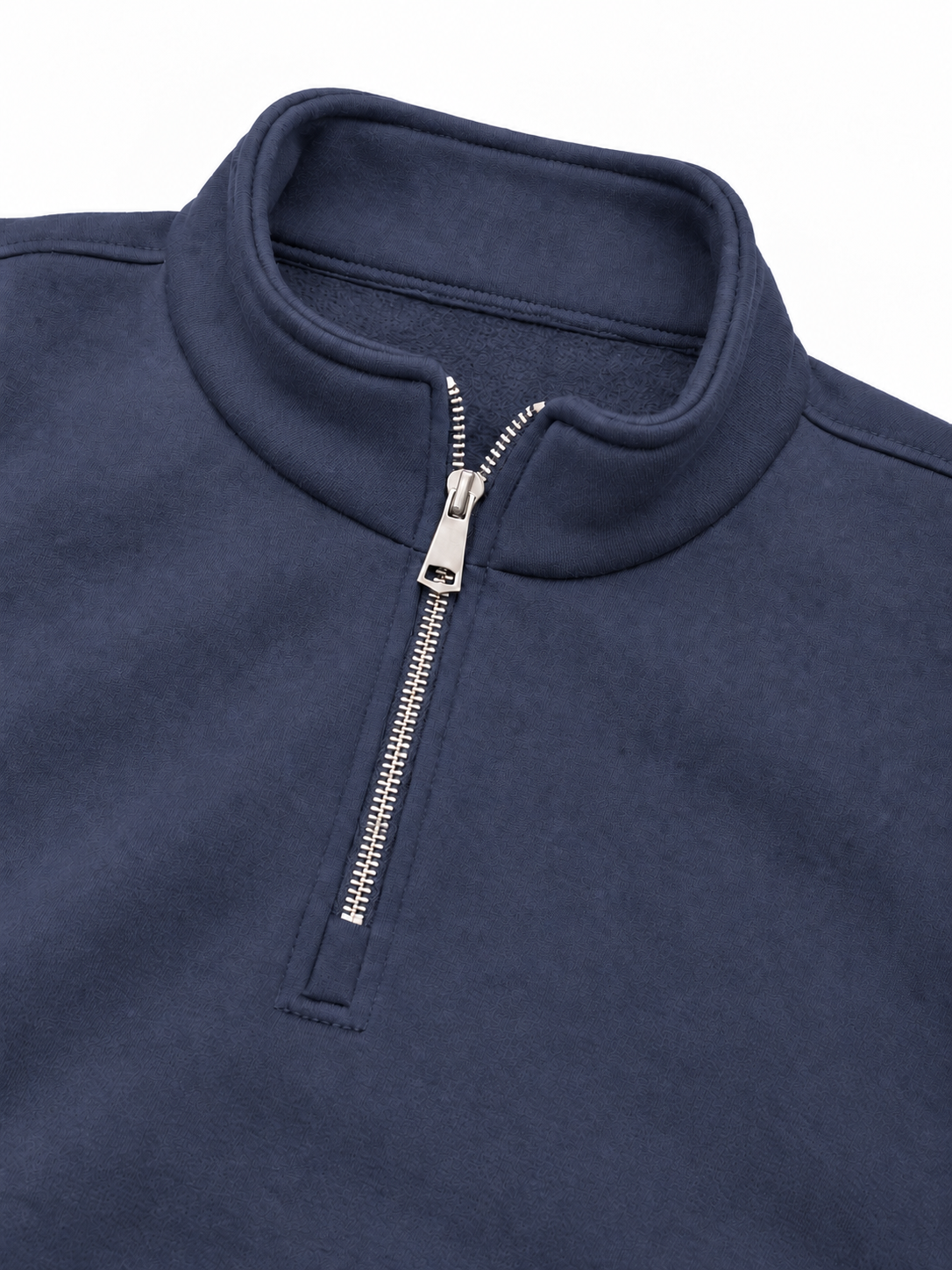 Boxy Regular Fit Quarter-Zip in Dark Blue