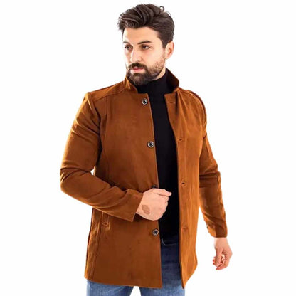 Men’s Camel Wool Half-Coat