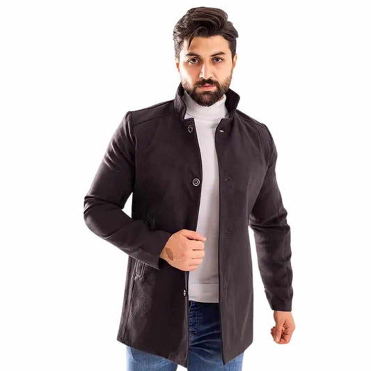 Black Wool Half Coat