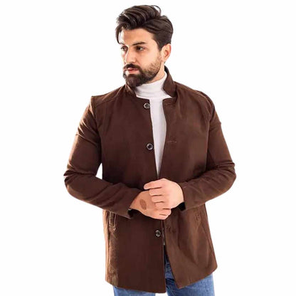 Brown Wool Half Coat